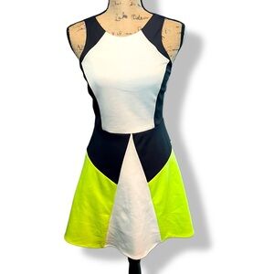 M black/white/neon party dress
